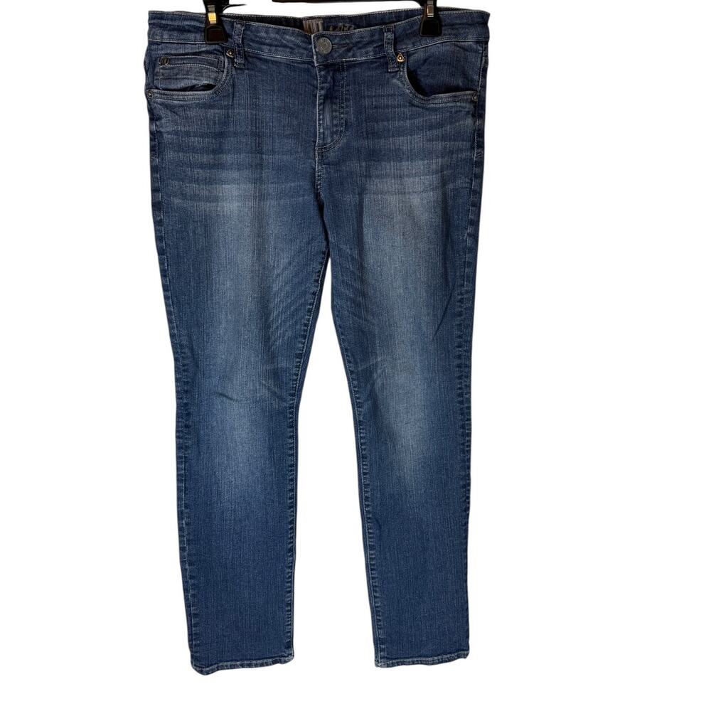 Kut From The Kloth Straight Leg Jeans Women’s Size 10 Blue Denim Distressed